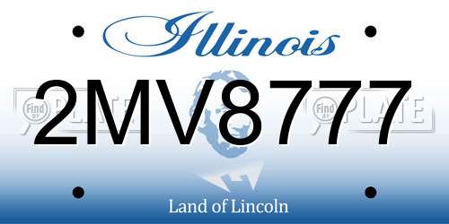 2MV8777 Illinois License Plate