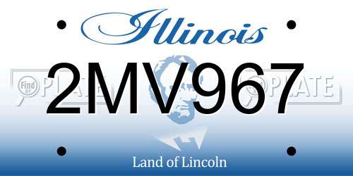 2MV967 Illinois License Plate