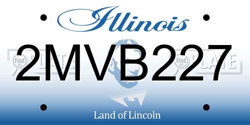2MVB227 Illinois License Plate