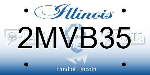2MVB35 Illinois License Plate