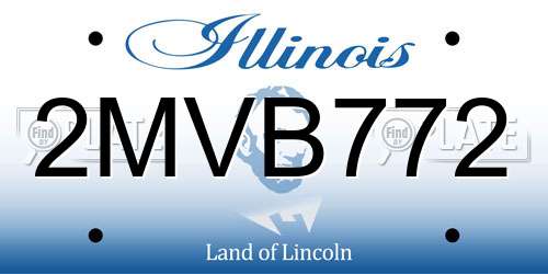 2MVB772 Illinois License Plate
