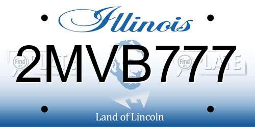 2MVB777 Illinois License Plate