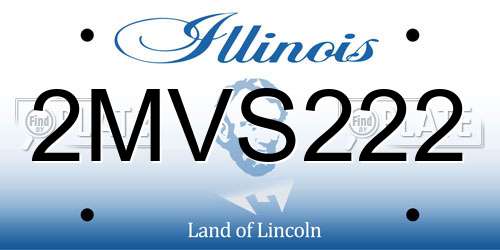 2MVS222 Illinois License Plate