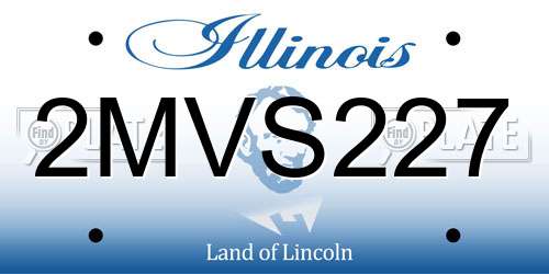 2MVS227 Illinois License Plate