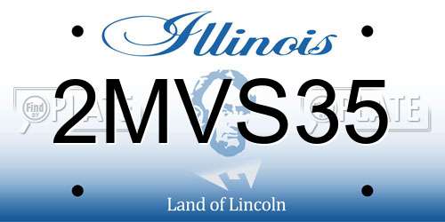 2MVS35 Illinois License Plate