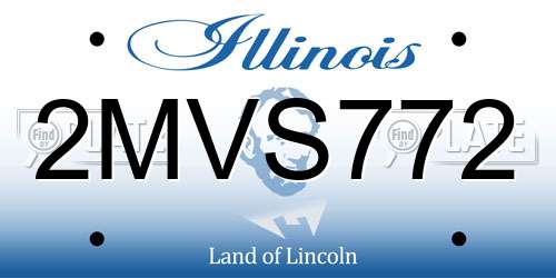 2MVS772 Illinois License Plate