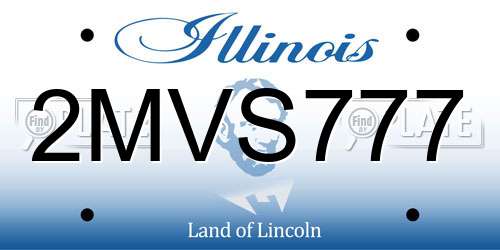 2MVS777 Illinois License Plate