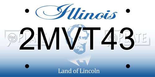 2MVT43 Illinois License Plate