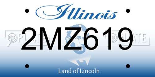 2MZ619 Illinois License Plate