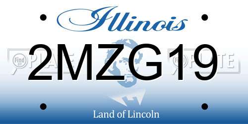 2MZG19 Illinois License Plate
