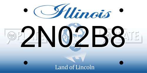 2N02B8 Illinois License Plate