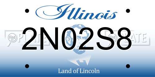 2N02S8 Illinois License Plate