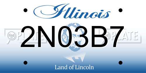 2N03B7 Illinois License Plate