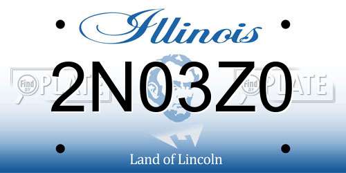 2N03Z0 Illinois License Plate