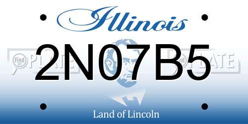 2N07B5 Illinois License Plate