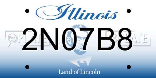 2N07B8 Illinois License Plate