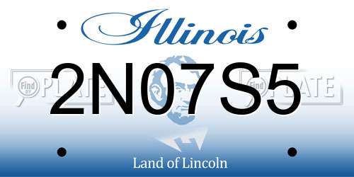 2N07S5 Illinois License Plate