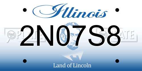 2N07S8 Illinois License Plate