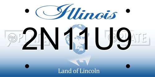 2N11U9 Illinois License Plate