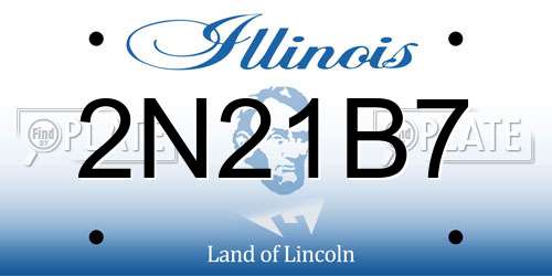 2N21B7 Illinois License Plate