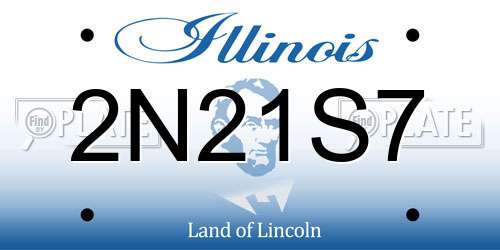 2N21S7 Illinois License Plate