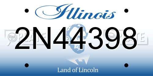 2N44398 Illinois License Plate