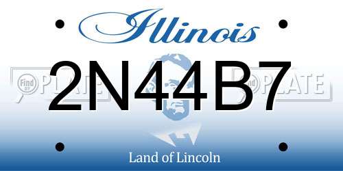 2N44B7 Illinois License Plate