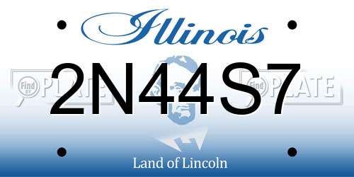2N44S7 Illinois License Plate