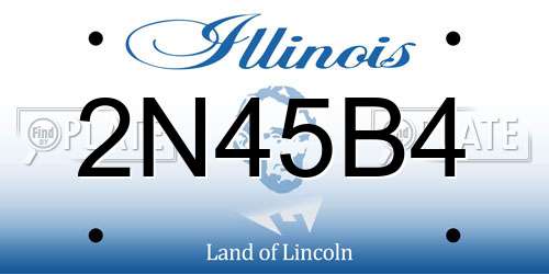 2N45B4 Illinois License Plate