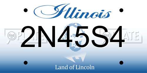 2N45S4 Illinois License Plate