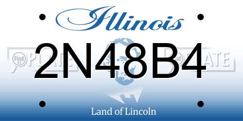 2N48B4 Illinois License Plate