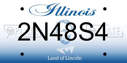 2N48S4 Illinois License Plate