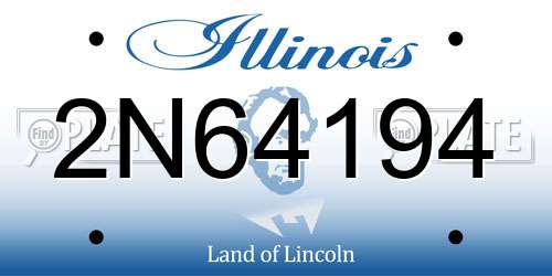 2N64194 Illinois License Plate