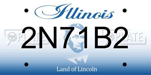 2N71B2 Illinois License Plate