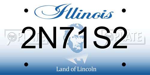 2N71S2 Illinois License Plate