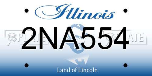 2NA554 Illinois License Plate