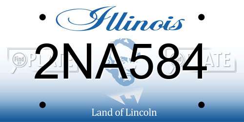2NA584 Illinois License Plate