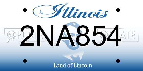 2NA854 Illinois License Plate