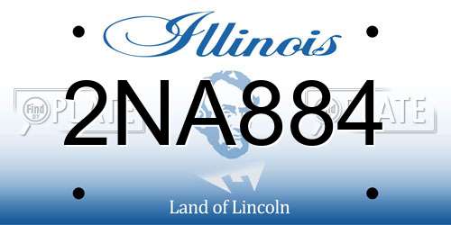 2NA884 Illinois License Plate