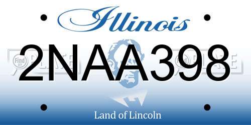 2NAA398 Illinois License Plate