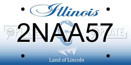 2NAA57 Illinois License Plate