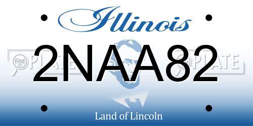 2NAA82 Illinois License Plate