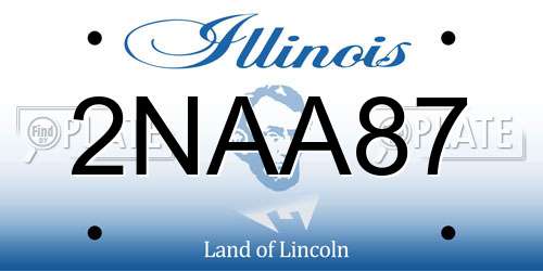 2NAA87 Illinois License Plate