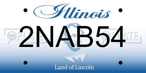 2NAB54 Illinois License Plate