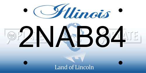 2NAB84 Illinois License Plate
