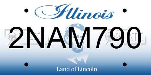 2NAM790 Illinois License Plate