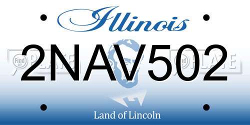 2NAV502 Illinois License Plate