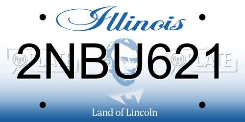 2NBU621 Illinois License Plate