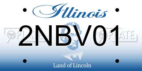 2NBV01 Illinois License Plate