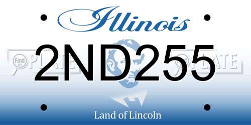 2ND255 Illinois License Plate